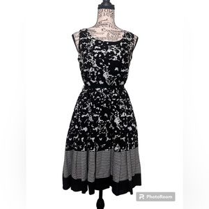 Taylor black and white summer dress